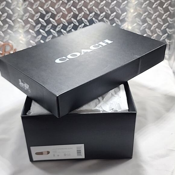 🐨COACH🐨ULLA SHEARLING SLIDE COMFORTABLE COLORWAY IVORY LADIES 8 NWB📦ELEGANT - Picture 2 of 16